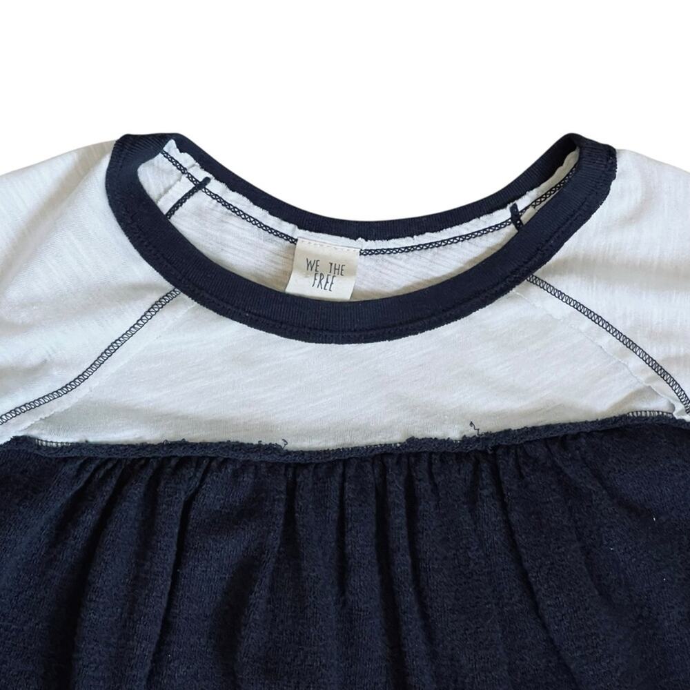Free People We The Free Women’s Sz S Friday Fever Raglan Contrast Tee Shirt Top - Picture 6 of 13